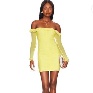Revolve Majorelle yellow mini dress NWT